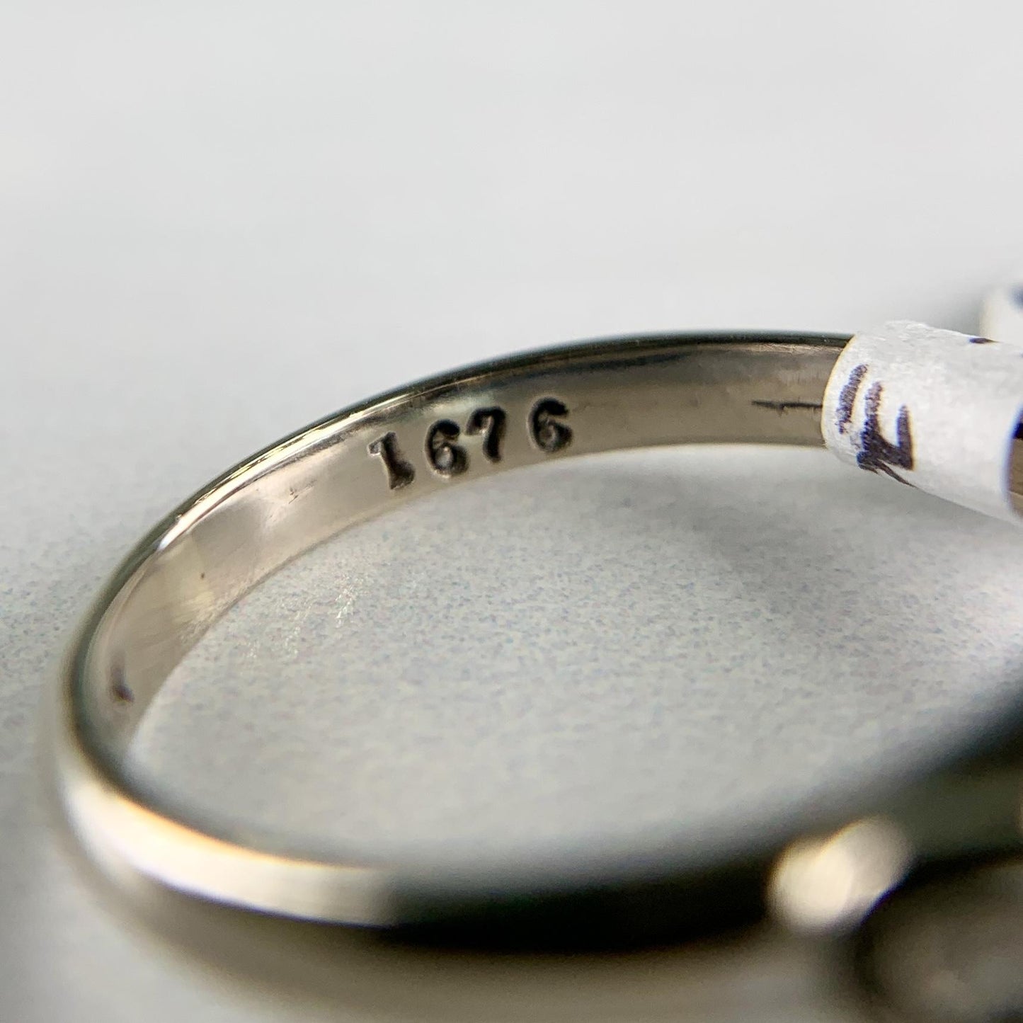 1940's Vintage Jadeite Jade Ring 14k White Gold