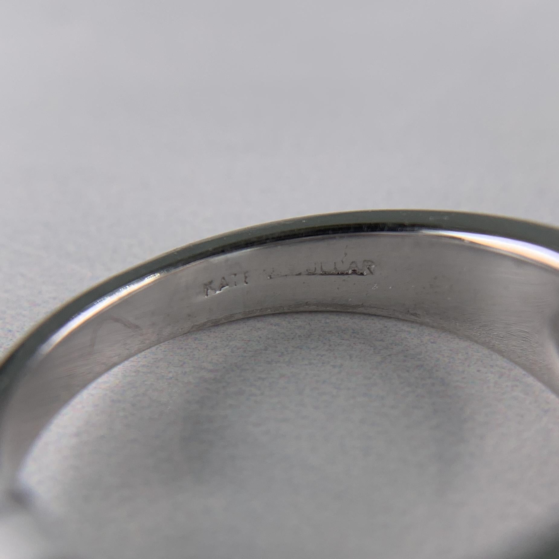 Estate Kate McCullar Diamond Engagement Ring 14k White Gold