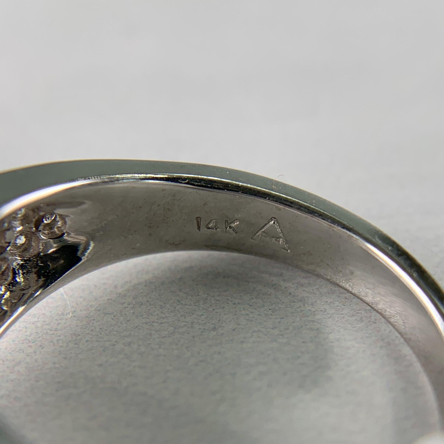 Estate Kate McCullar Diamond Engagement Ring 14k White Gold