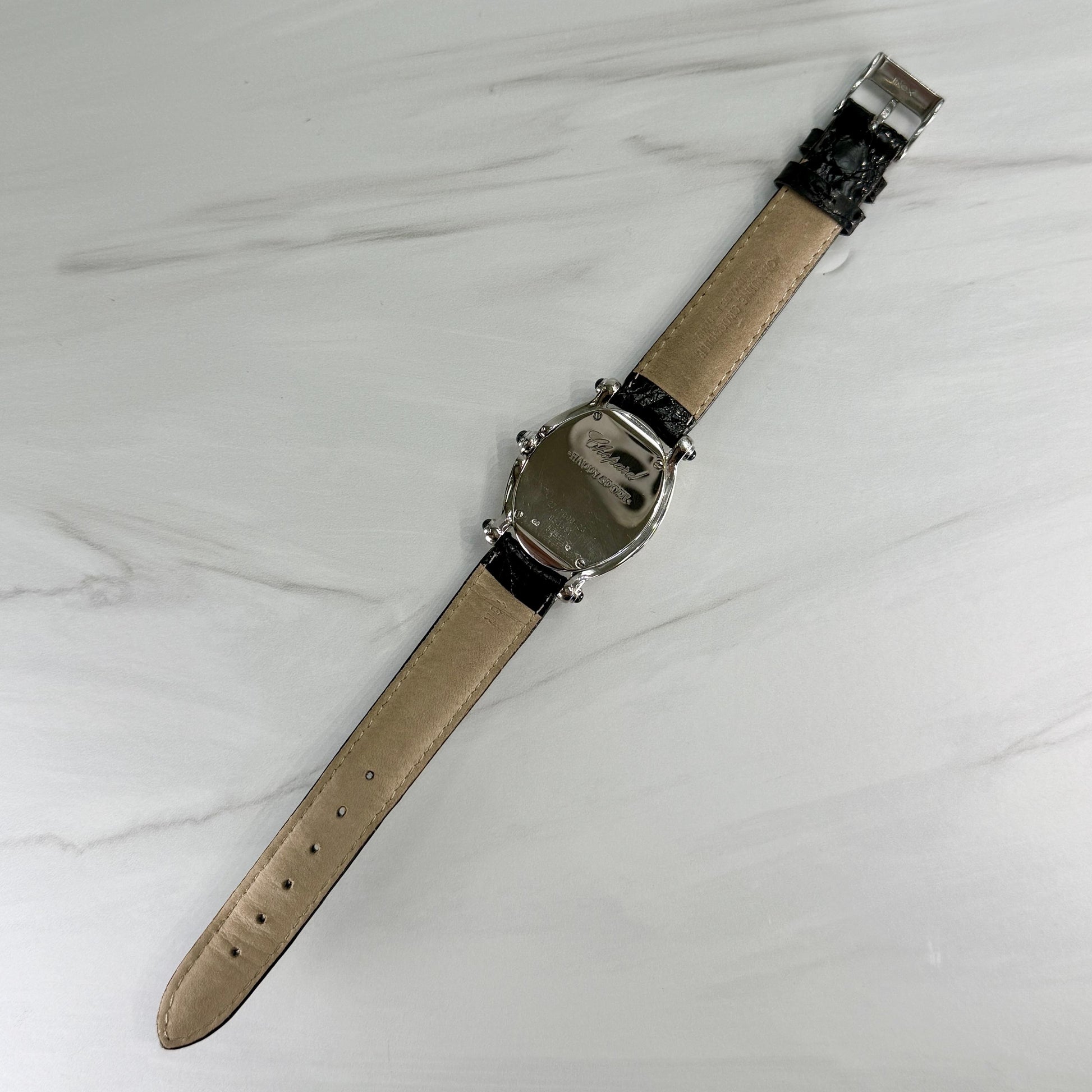 Chopard Happy Sport 7 Diamond Watch 18k White Gold Box and Books