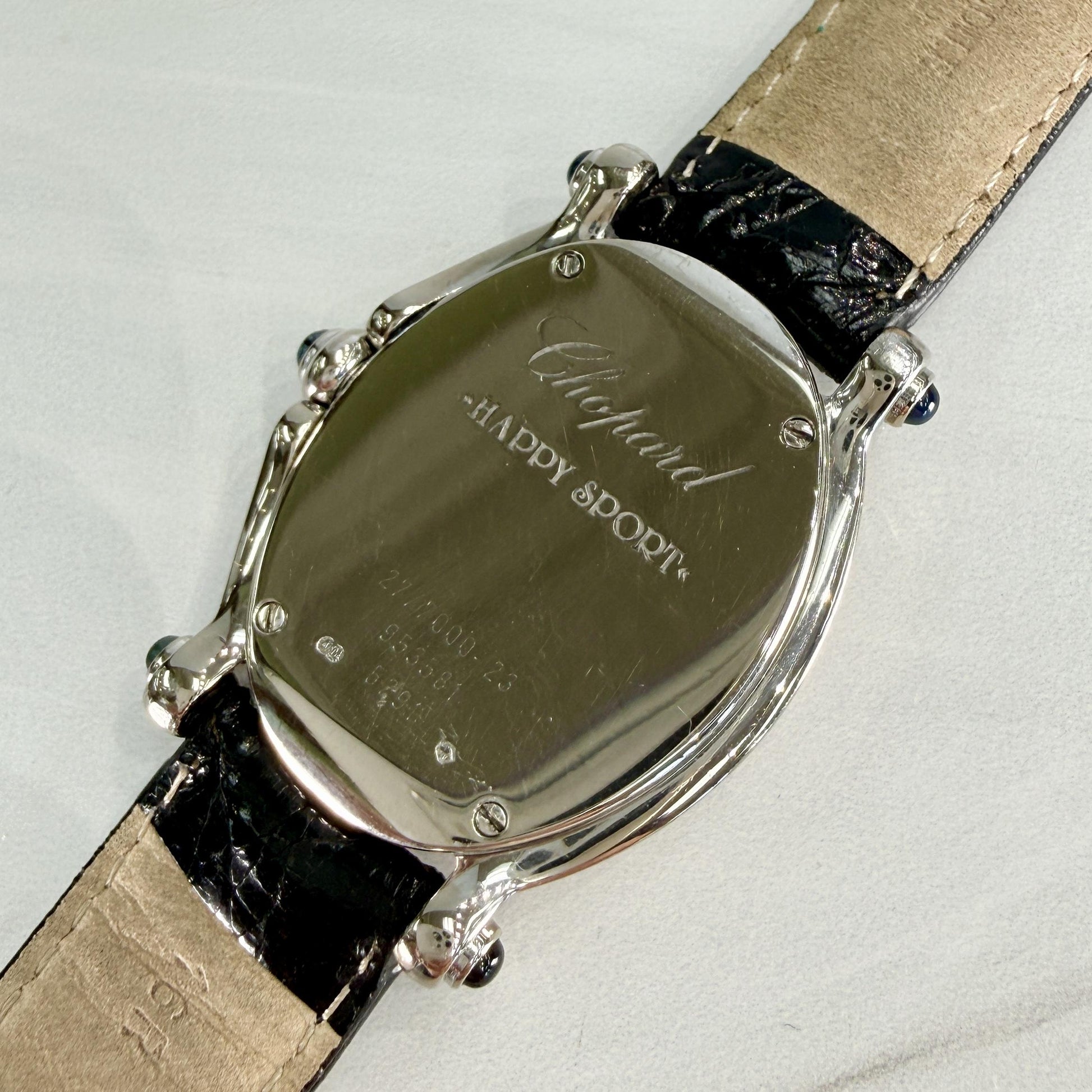 Chopard Happy Sport 7 Diamond Watch 18k White Gold Box and Books