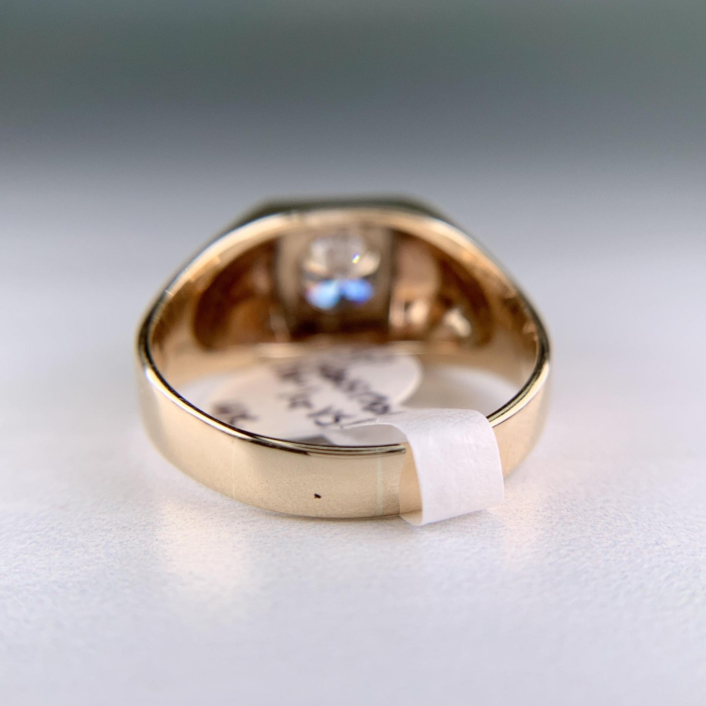 1940's Transitional Cut Diamond Ring 14k Two Tone Gold
