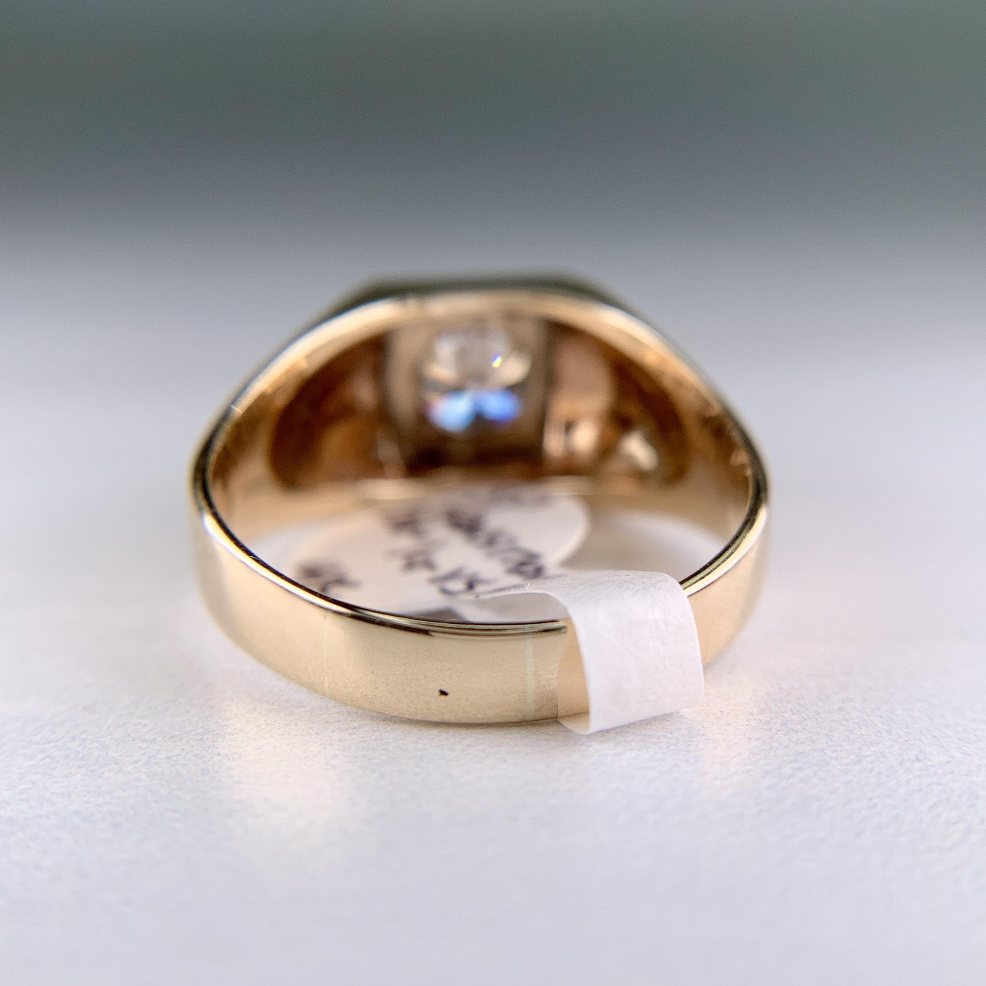 1940's Transitional Cut Diamond Ring 14k Two Tone Gold