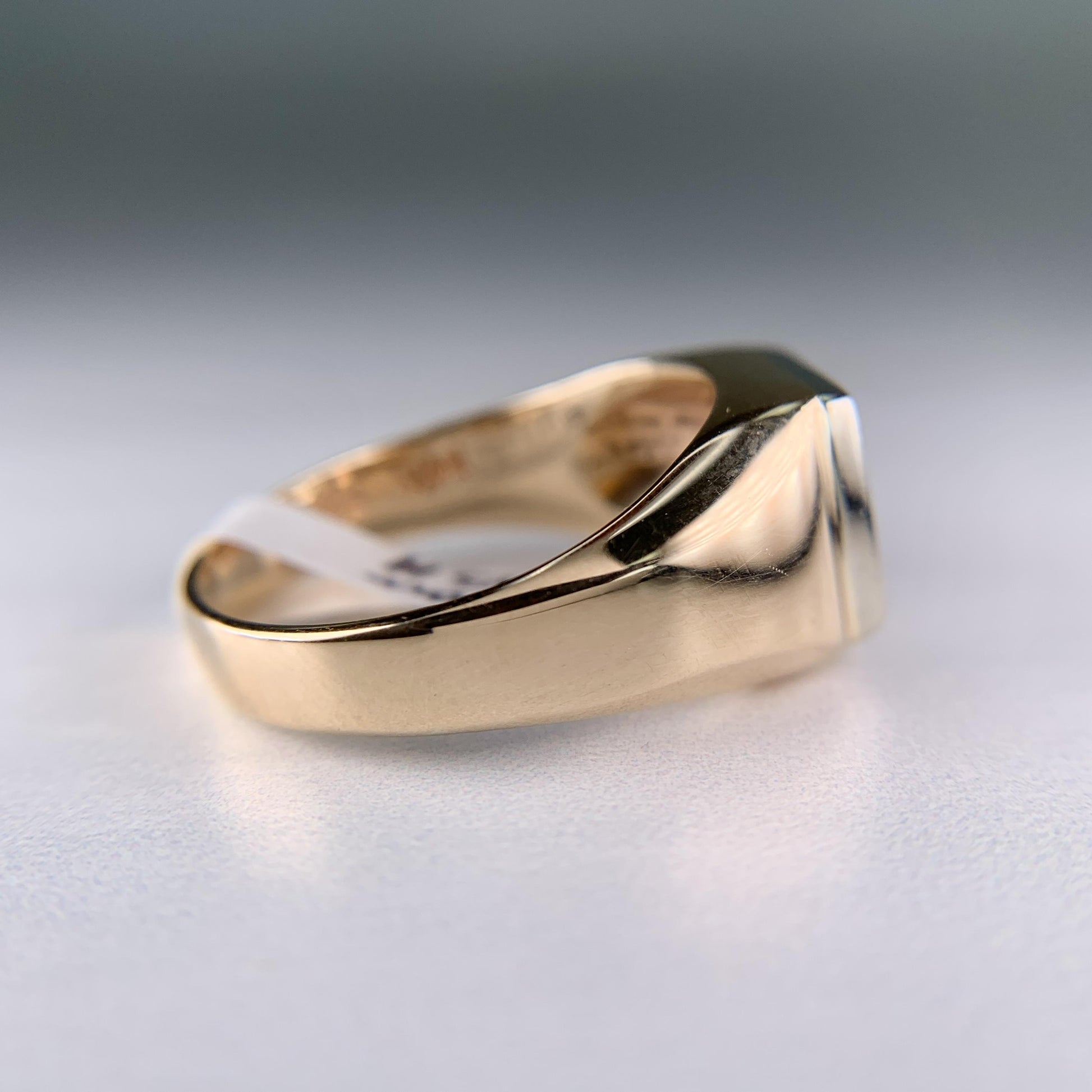 1940's Transitional Cut Diamond Ring 14k Two Tone Gold
