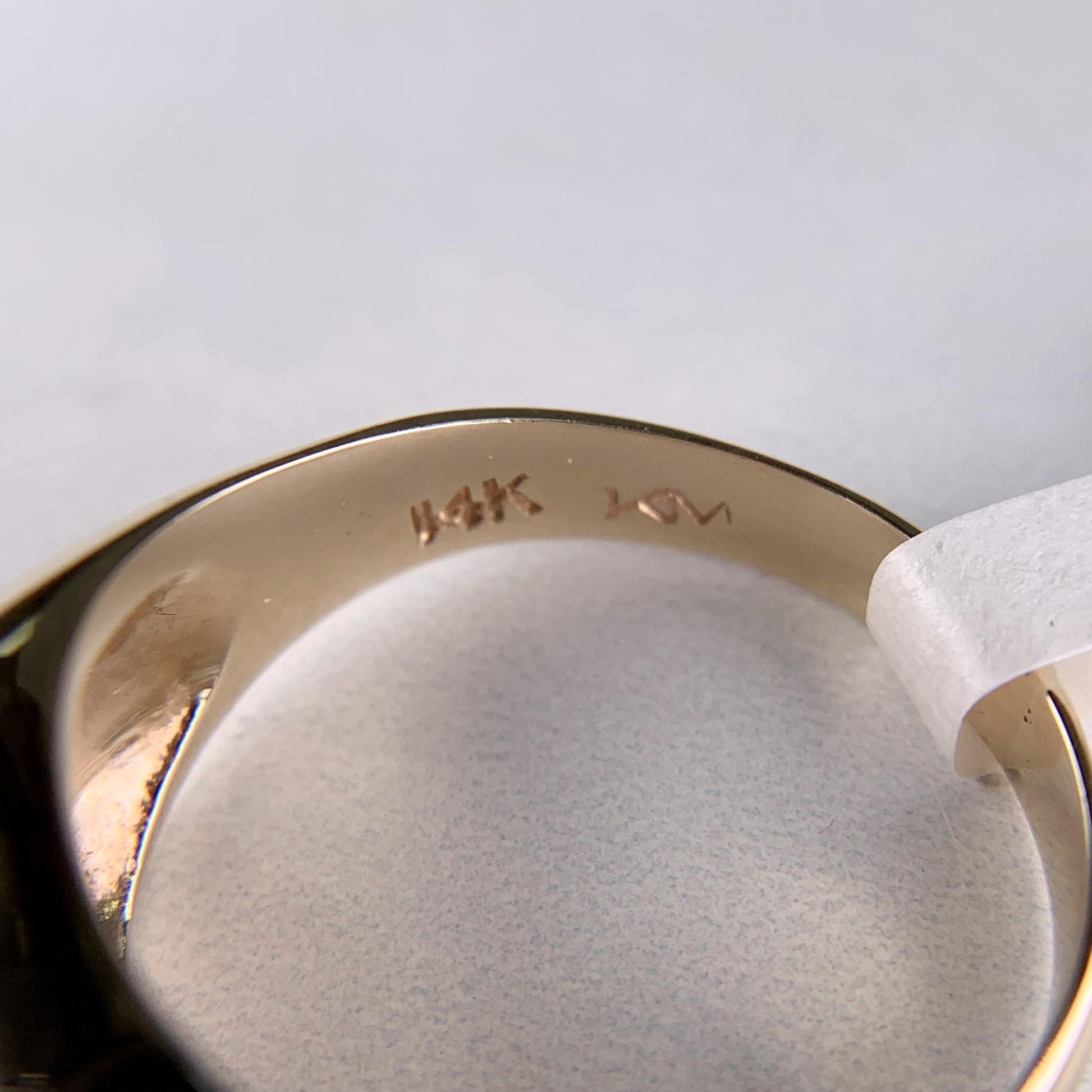 1940's Transitional Cut Diamond Ring 14k Two Tone Gold