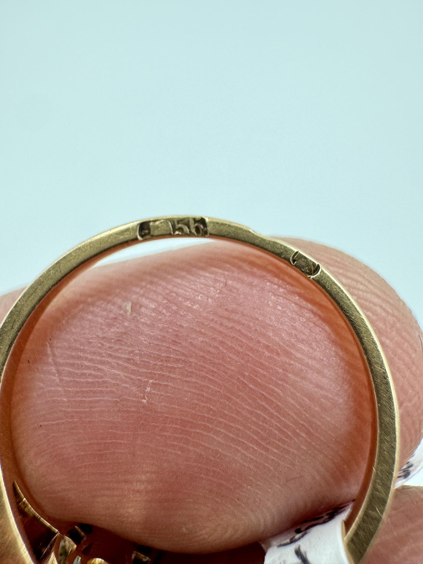 Circa 1910 Russian 14k gold Diamond Ring