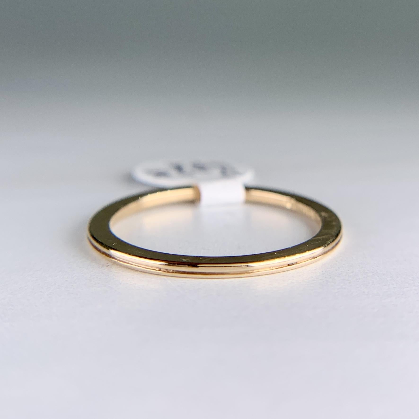 Vintage 1983 Gold Band Ring 18k Yellow Gold