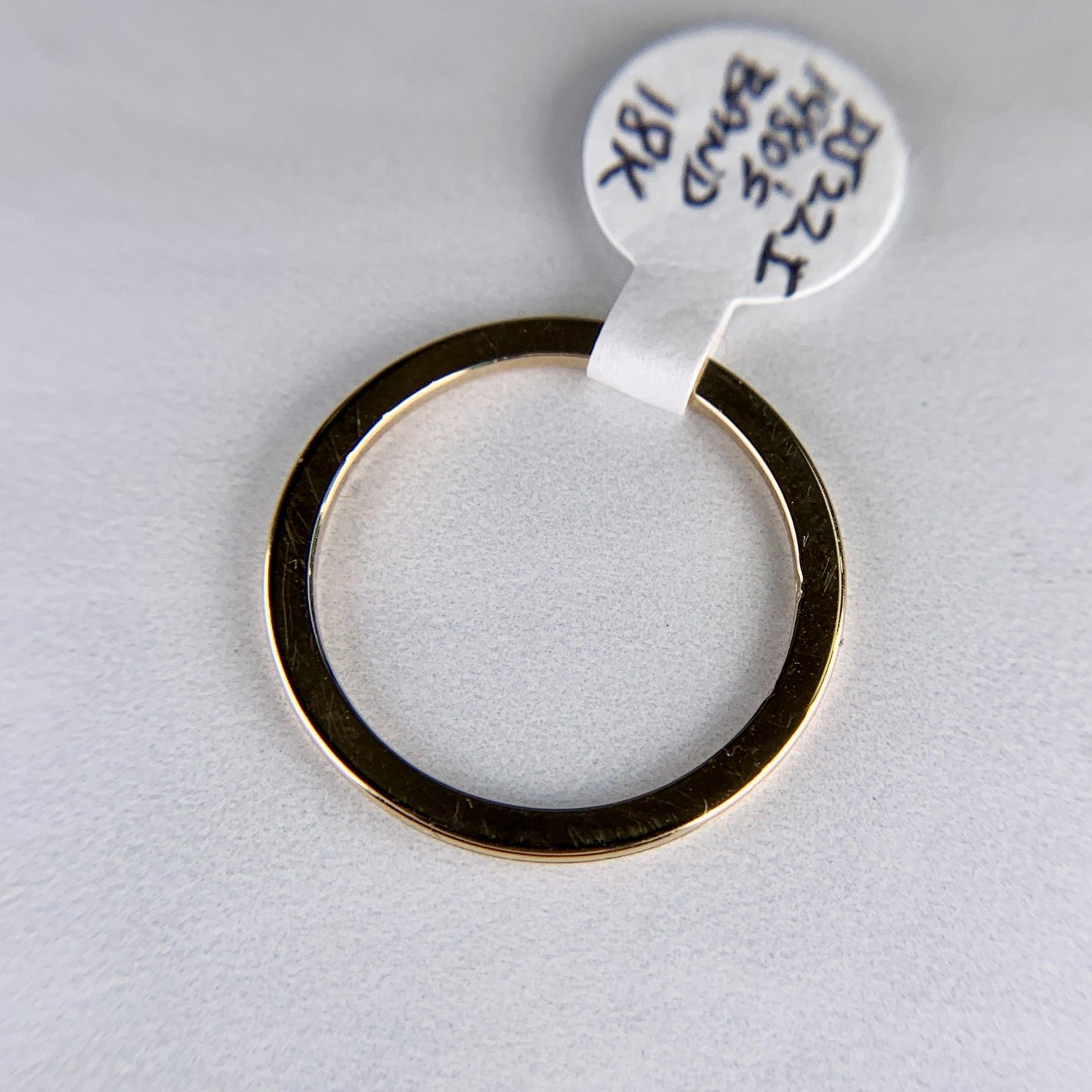 Vintage 1983 Gold Band Ring 18k Yellow Gold