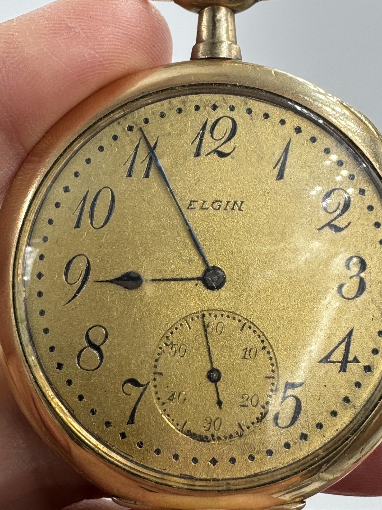 Elgin Open Face Grade 356 Circa 1908 Pocket Watch with Case