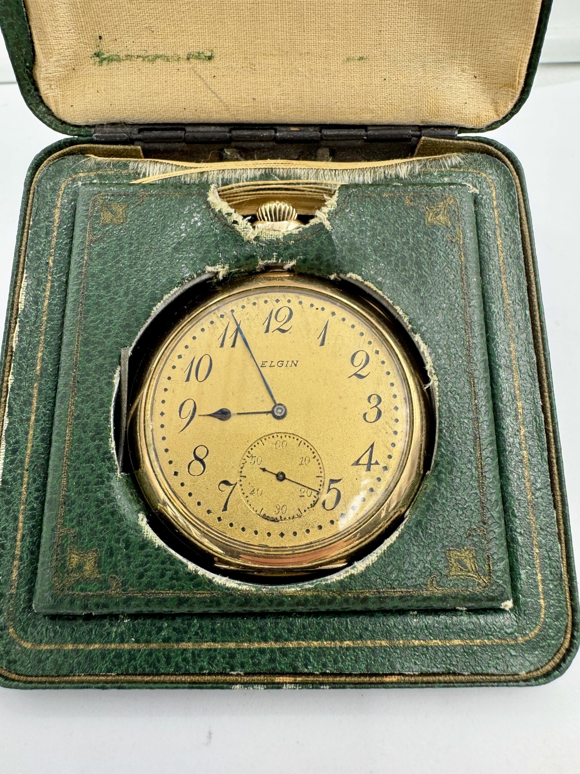 Elgin Open Face Grade 356 Circa 1908 Pocket Watch with Case