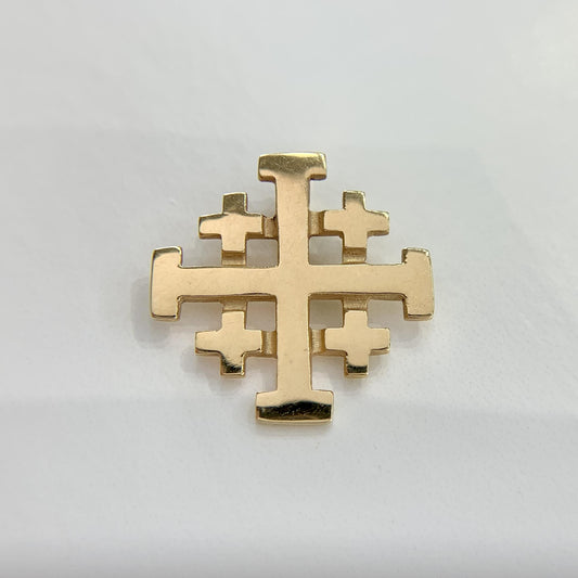 Jerusalem Cross Pendant 14k Yellow Gold