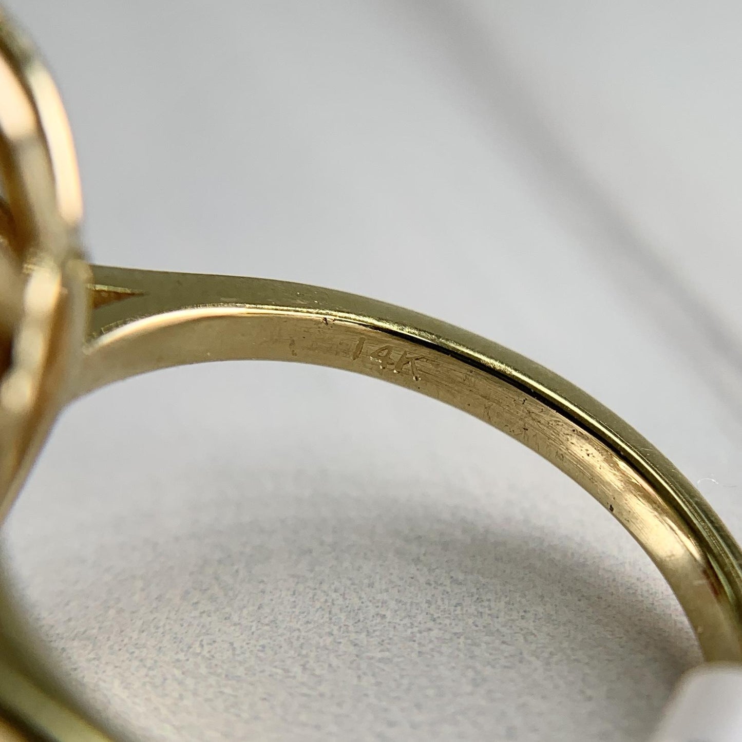 Zircon and Diamond Halo Ring 14k Yellow Gold