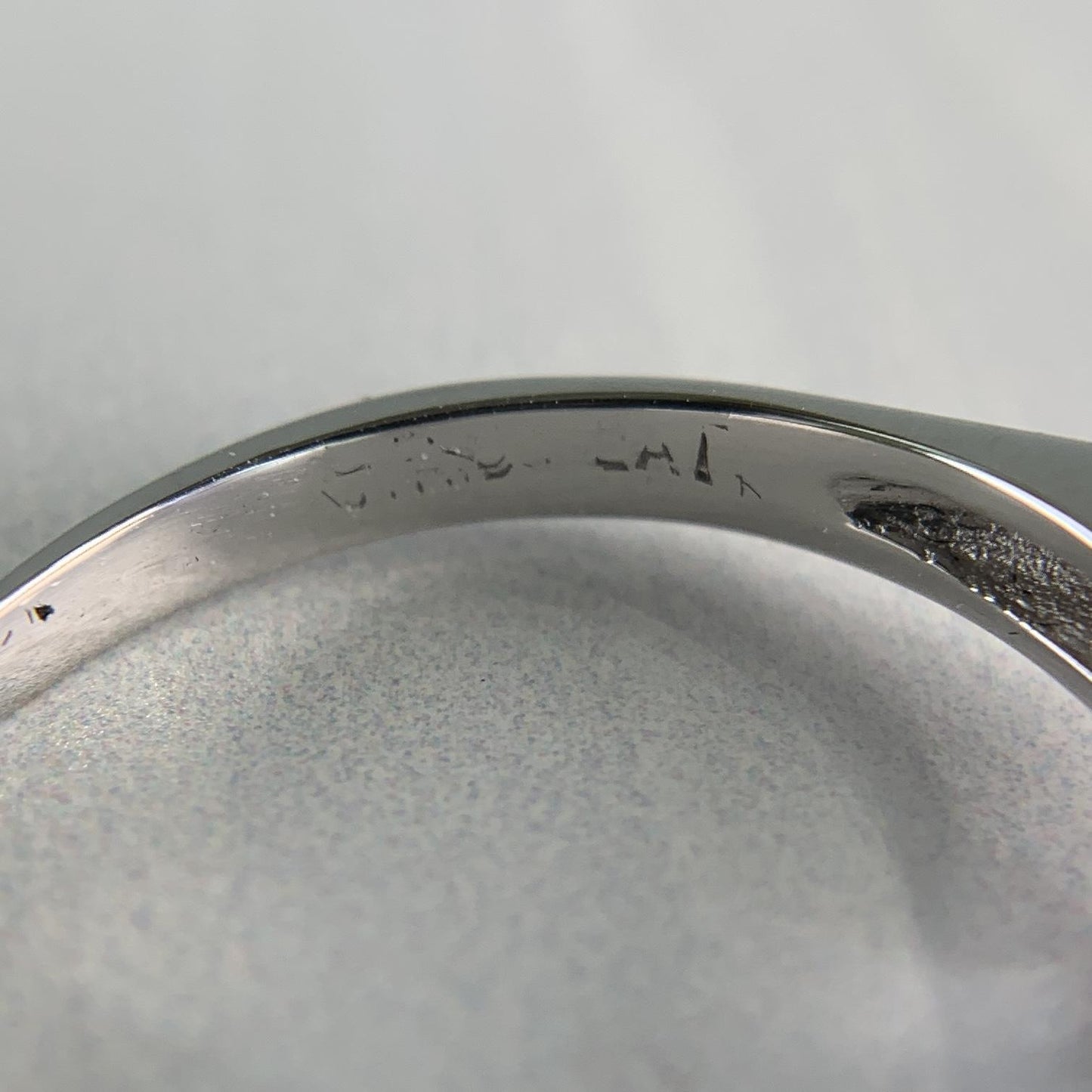 Platinum Diamond and Sapphire Cabochon Mid Century Ring