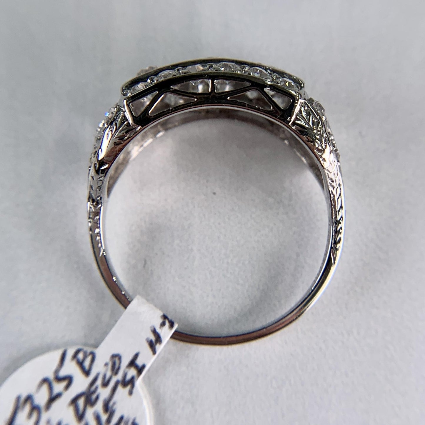 1930's Art Deco Old European Cut Diamond Ring Platinum