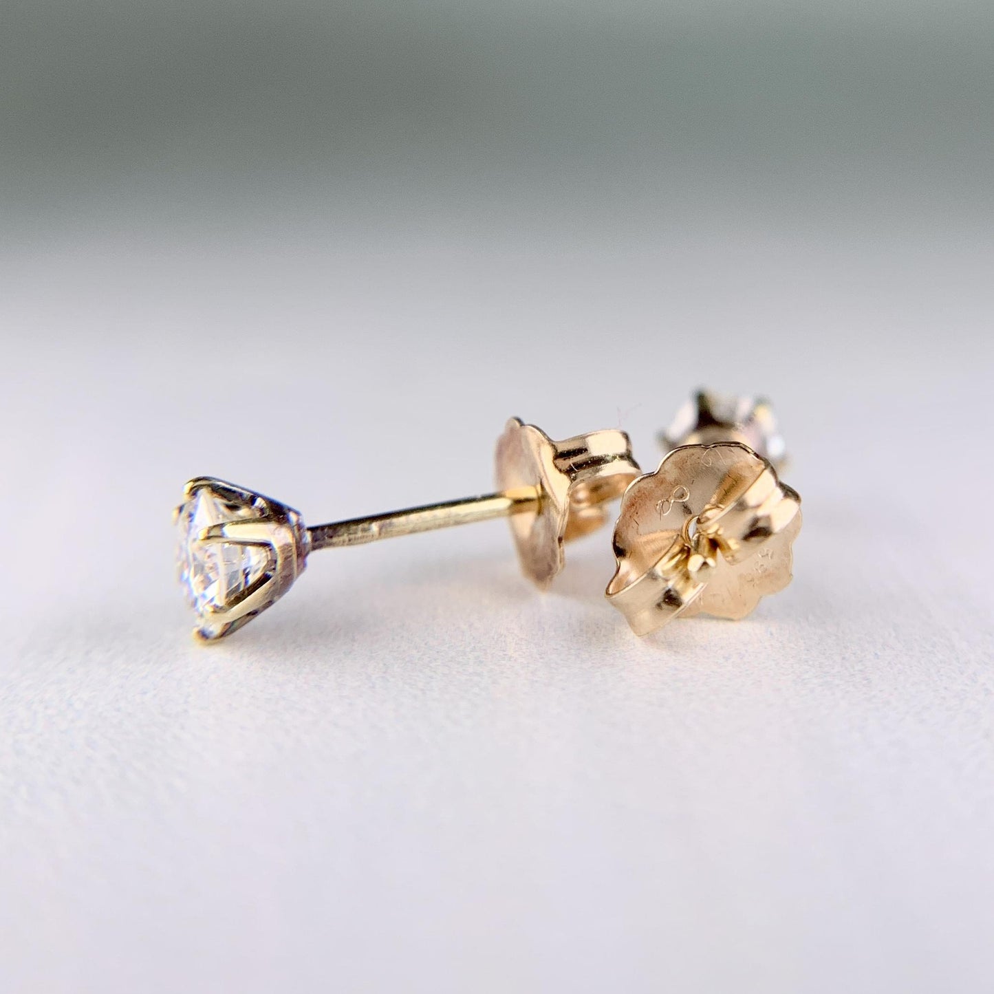 .55ctw Diamond Stud Earrings 14k Yellow Gold