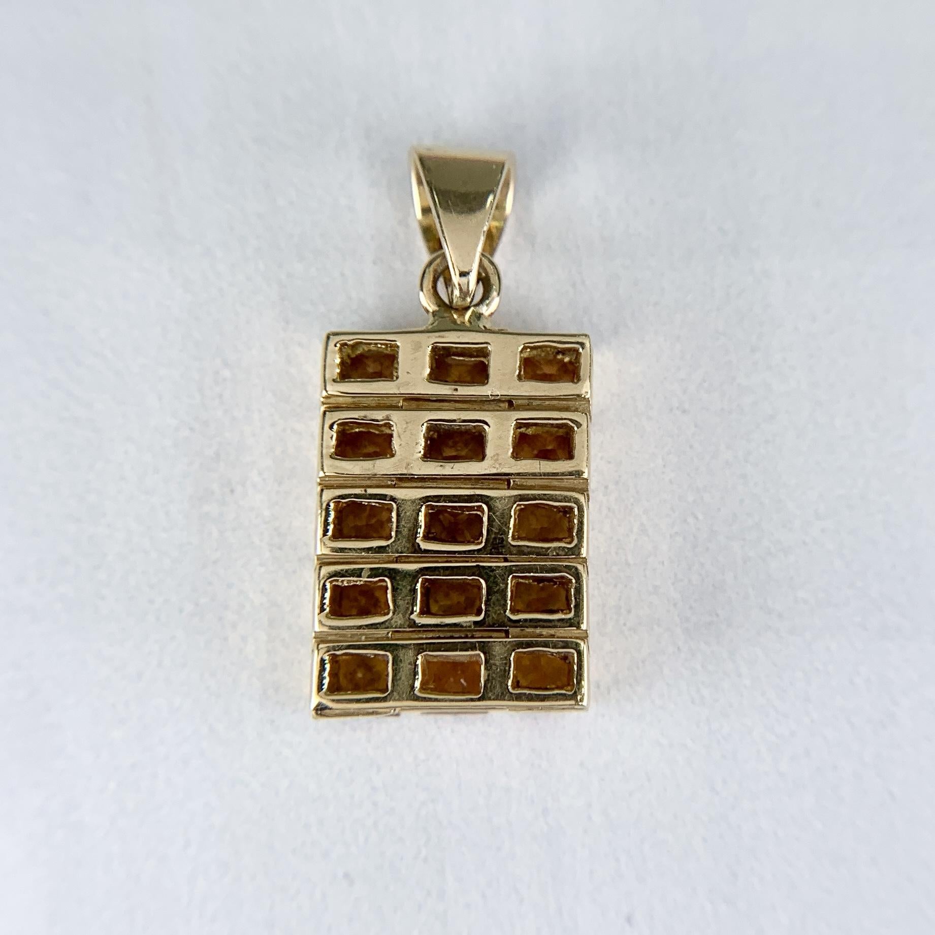 Princess Cut Orange Sapphire Pendant Necklace 18k Yellow Gold