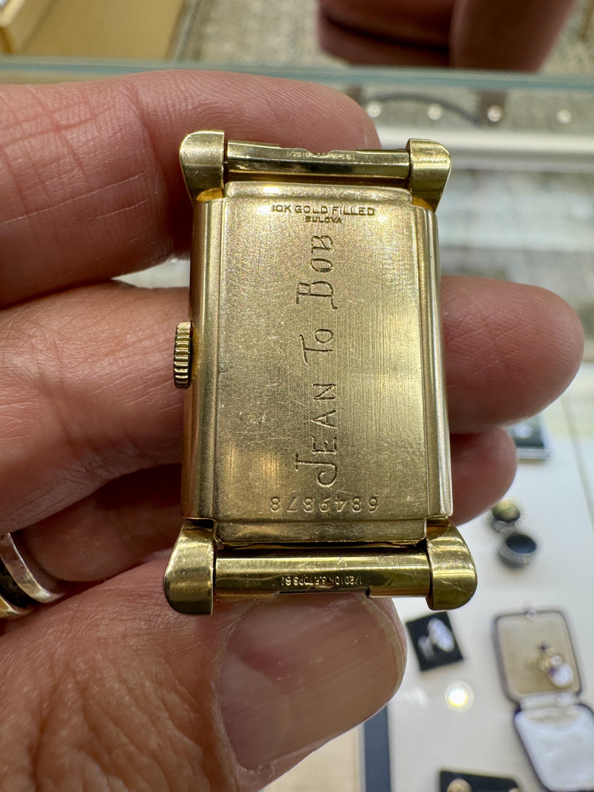 1948 Art Deco Bulova 7AK 21J 10K GF Mechanical Watch Serviced