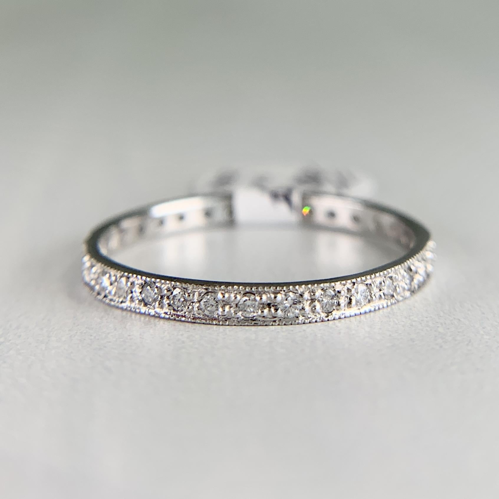 Diamond Eternity Band Ring Platinum