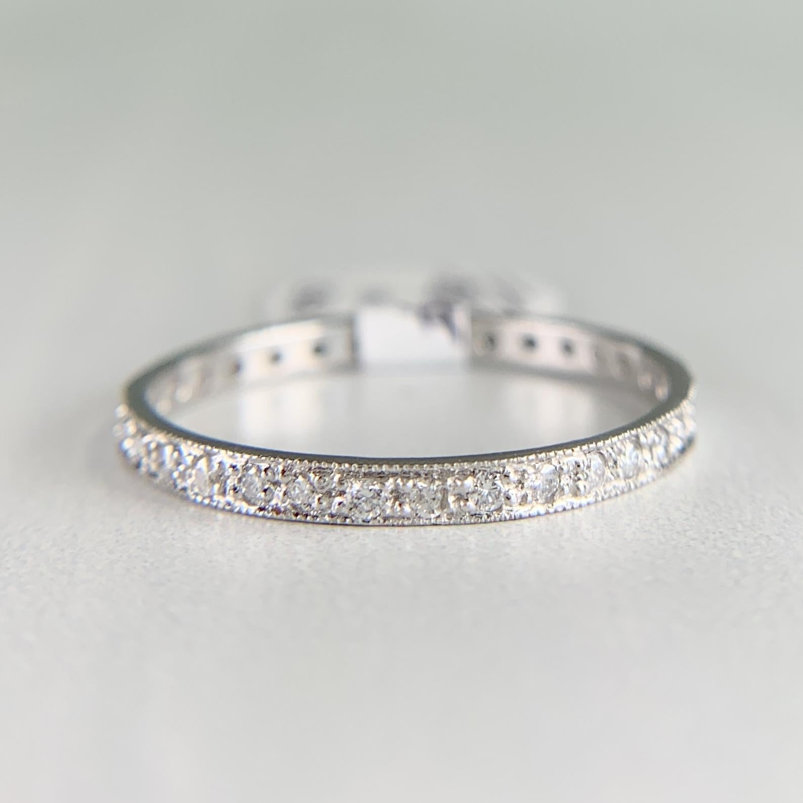 Diamond Eternity Band Ring Platinum
