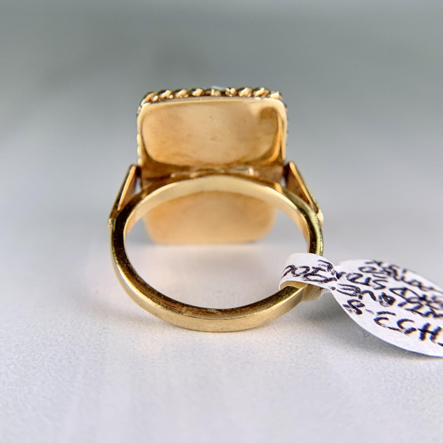 Antique 1900 Hardstone Cameo Ring 18k