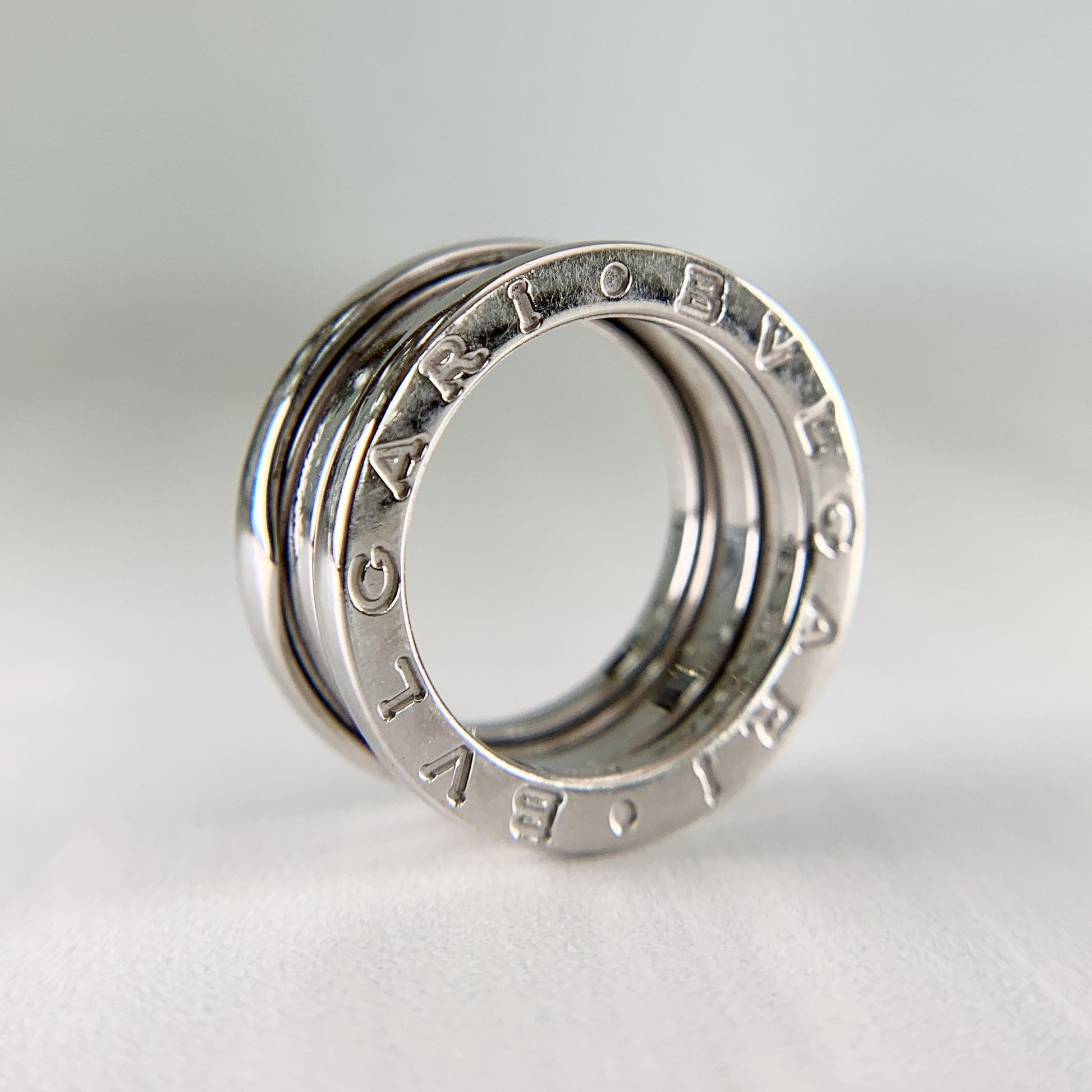 BVLGARI Bulgari B.zero1 Three-Band Ring 18k White Gold