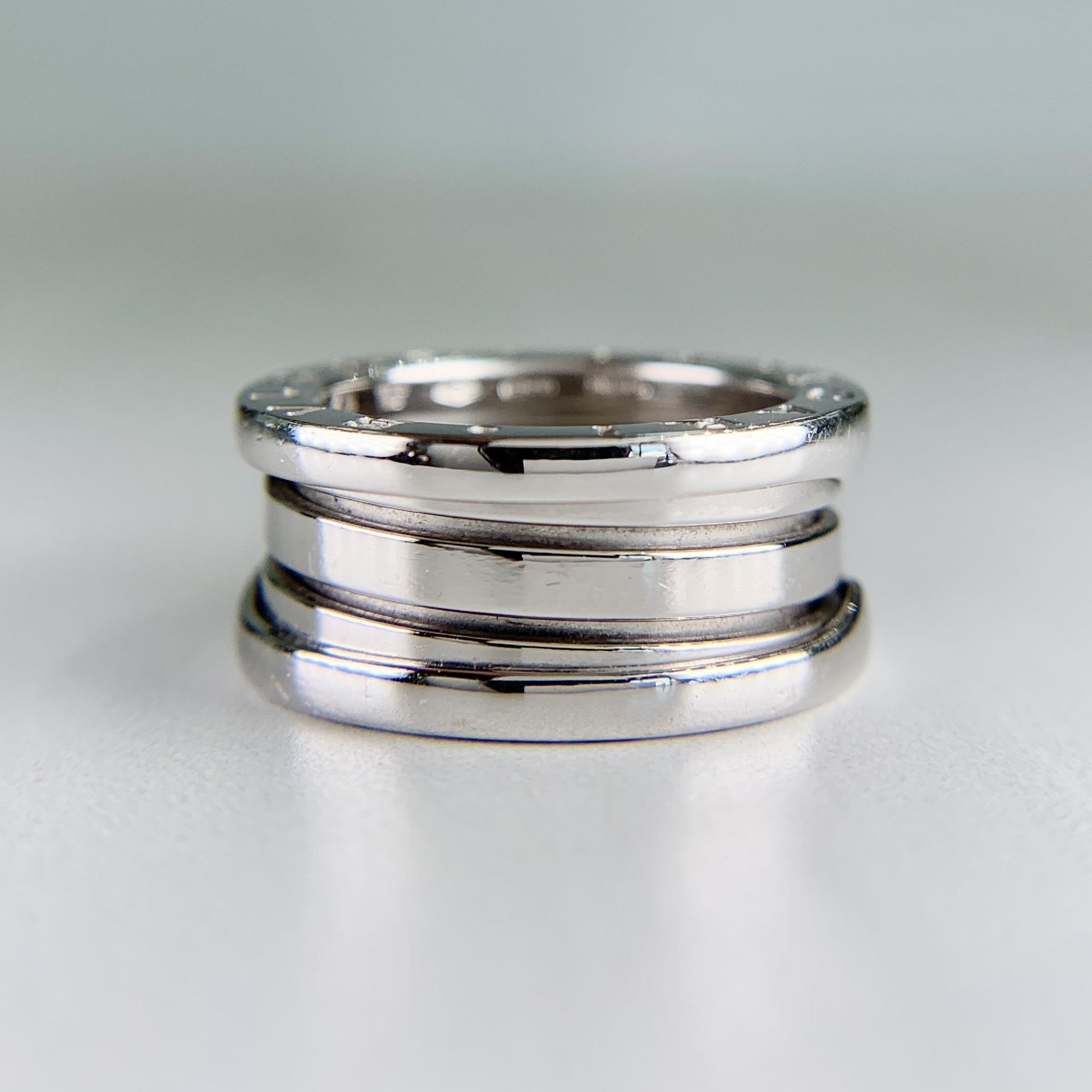 BVLGARI Bulgari B.zero1 Three-Band Ring 18k White Gold