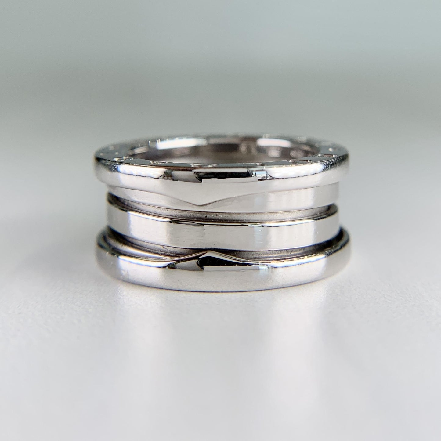 BVLGARI Bulgari B.zero1 Three-Band Ring 18k White Gold