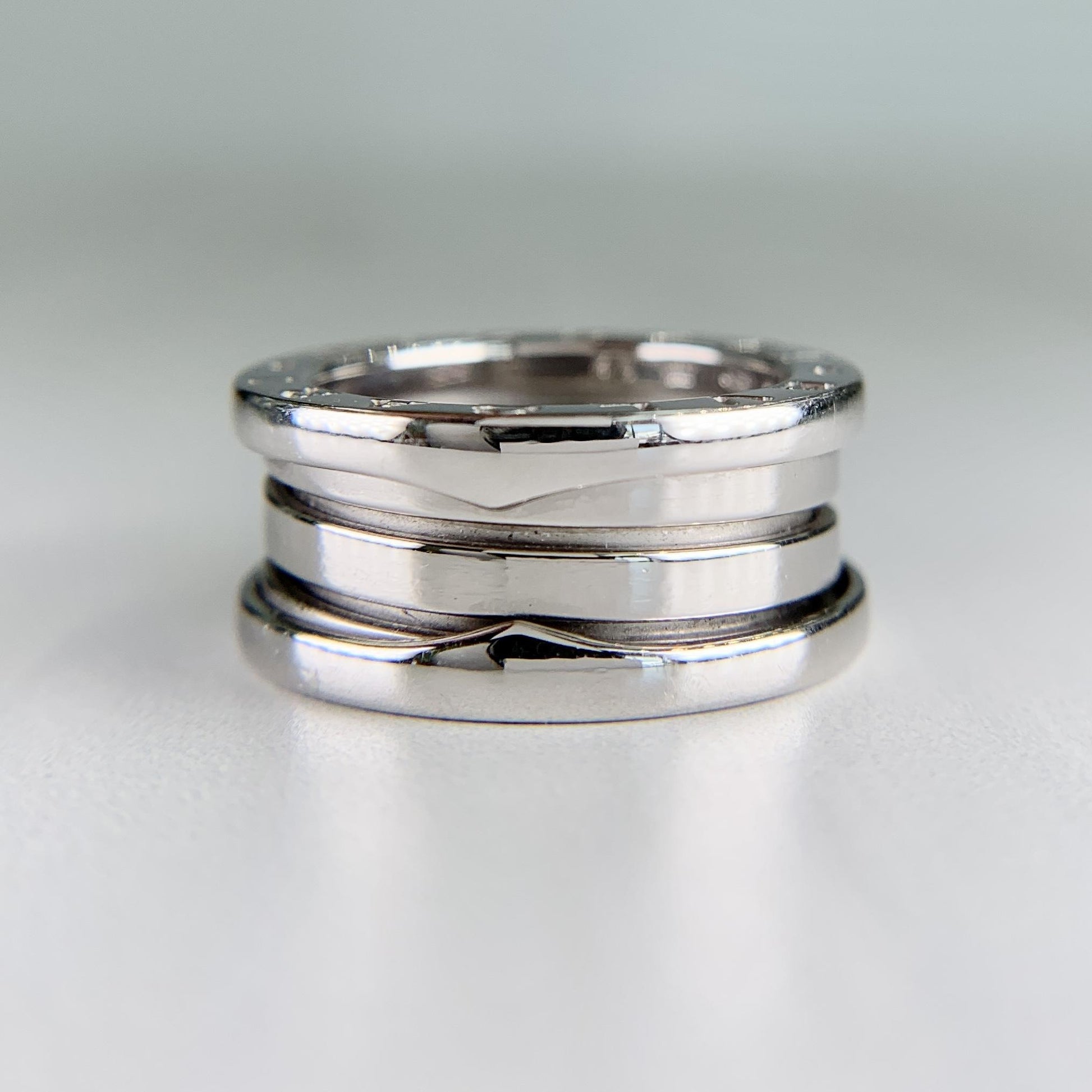 BVLGARI Bulgari B.zero1 Three-Band Ring 18k White Gold