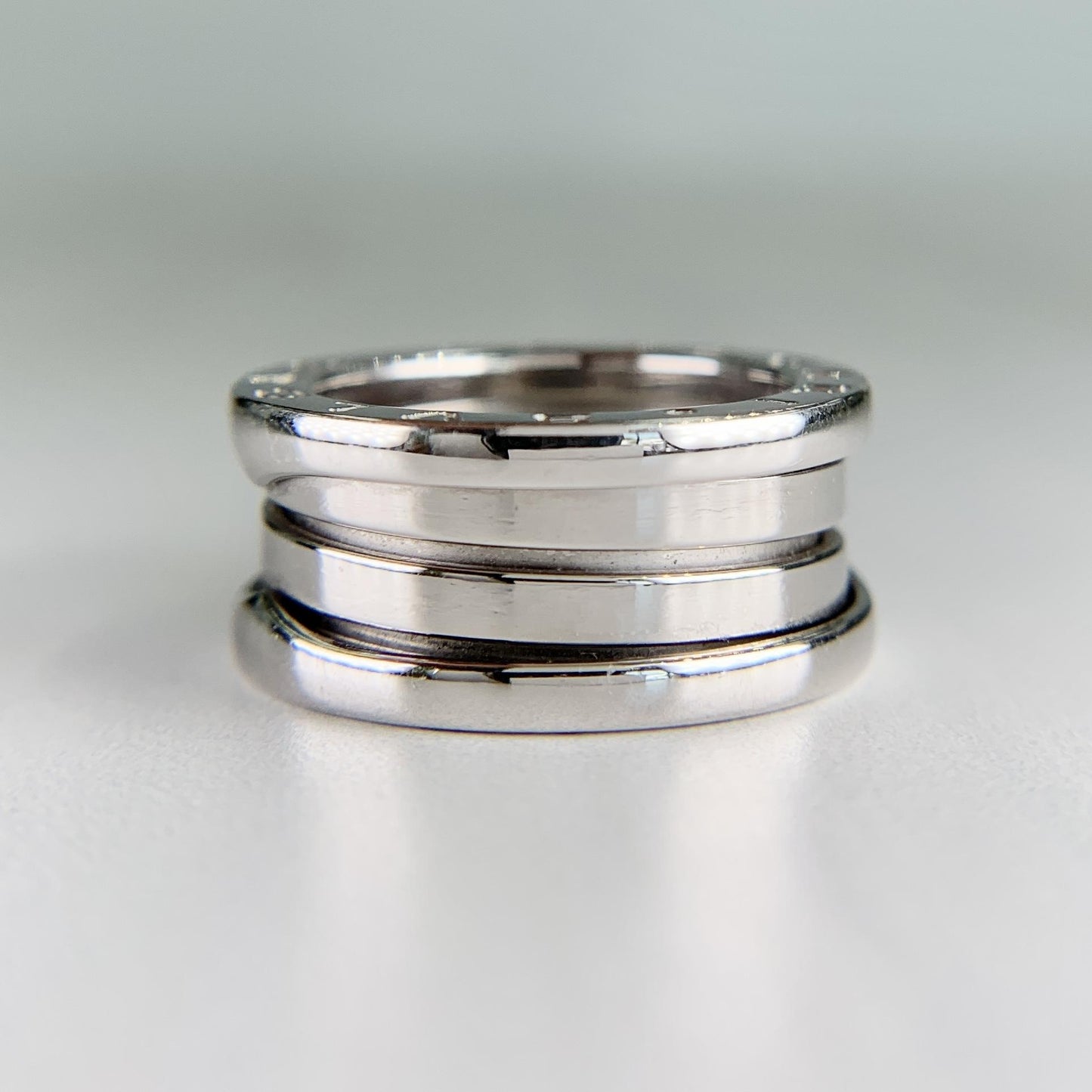 BVLGARI Bulgari B.zero1 Three-Band Ring 18k White Gold