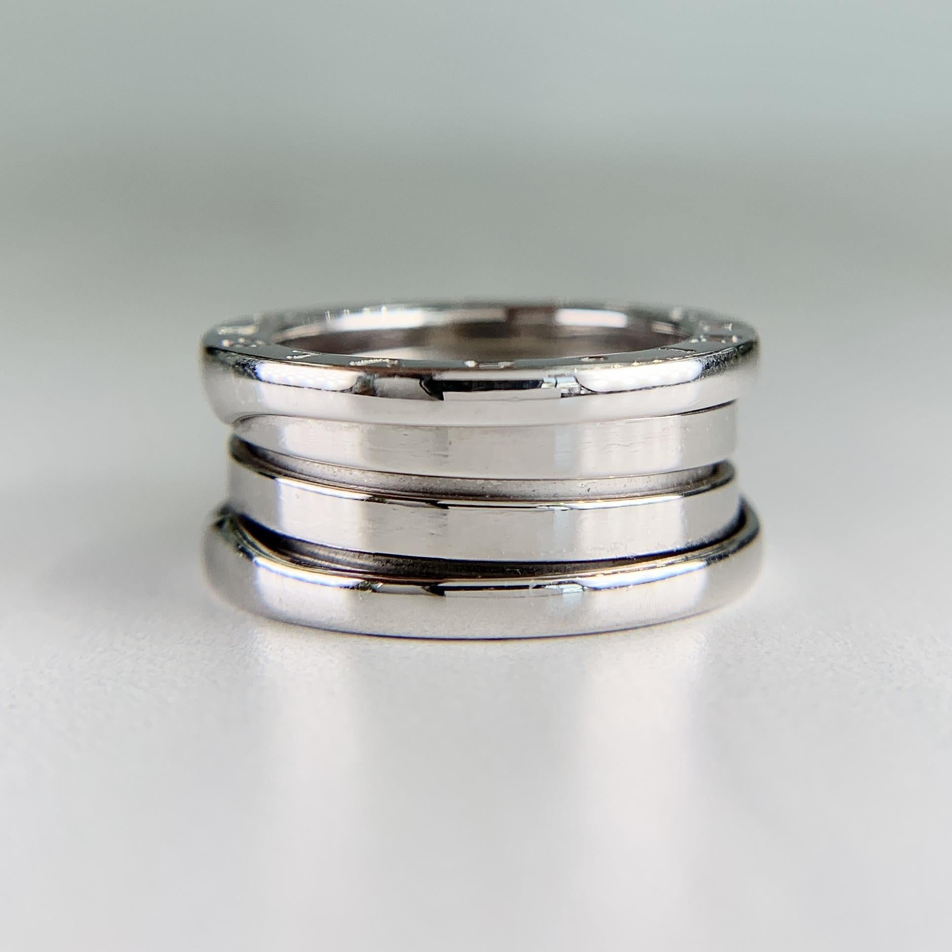 BVLGARI Bulgari B.zero1 Three-Band Ring 18k White Gold