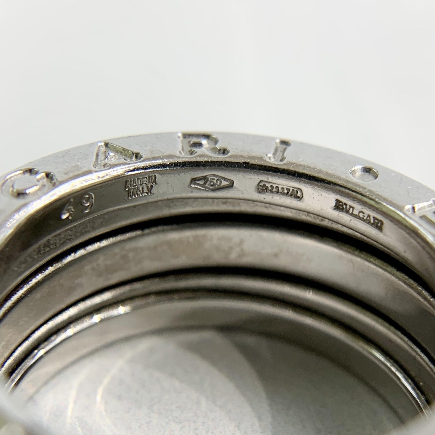 BVLGARI Bulgari B.zero1 Three-Band Ring 18k White Gold