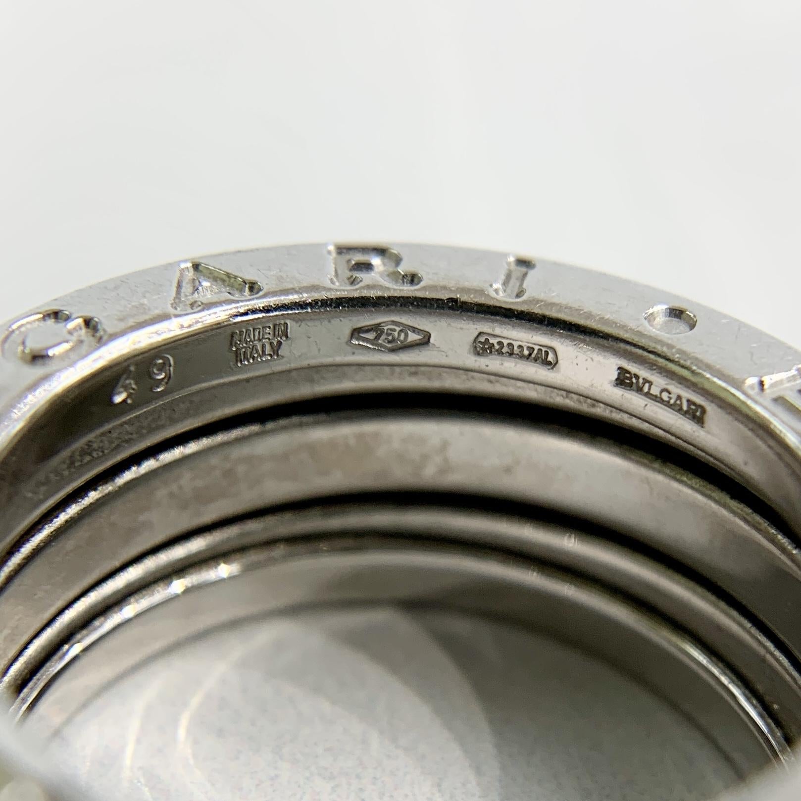 BVLGARI Bulgari B.zero1 Three-Band Ring 18k White Gold