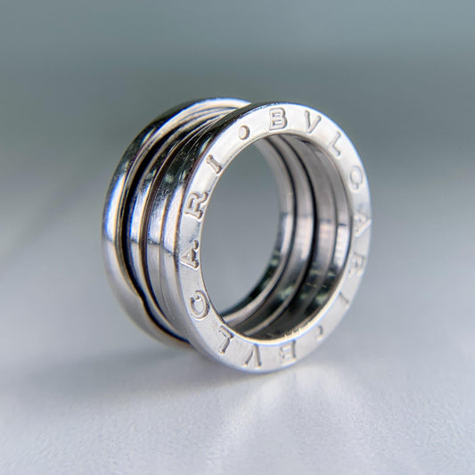 BVLGARI Bulgari B.zero1 Three-Band Ring 18k White Gold