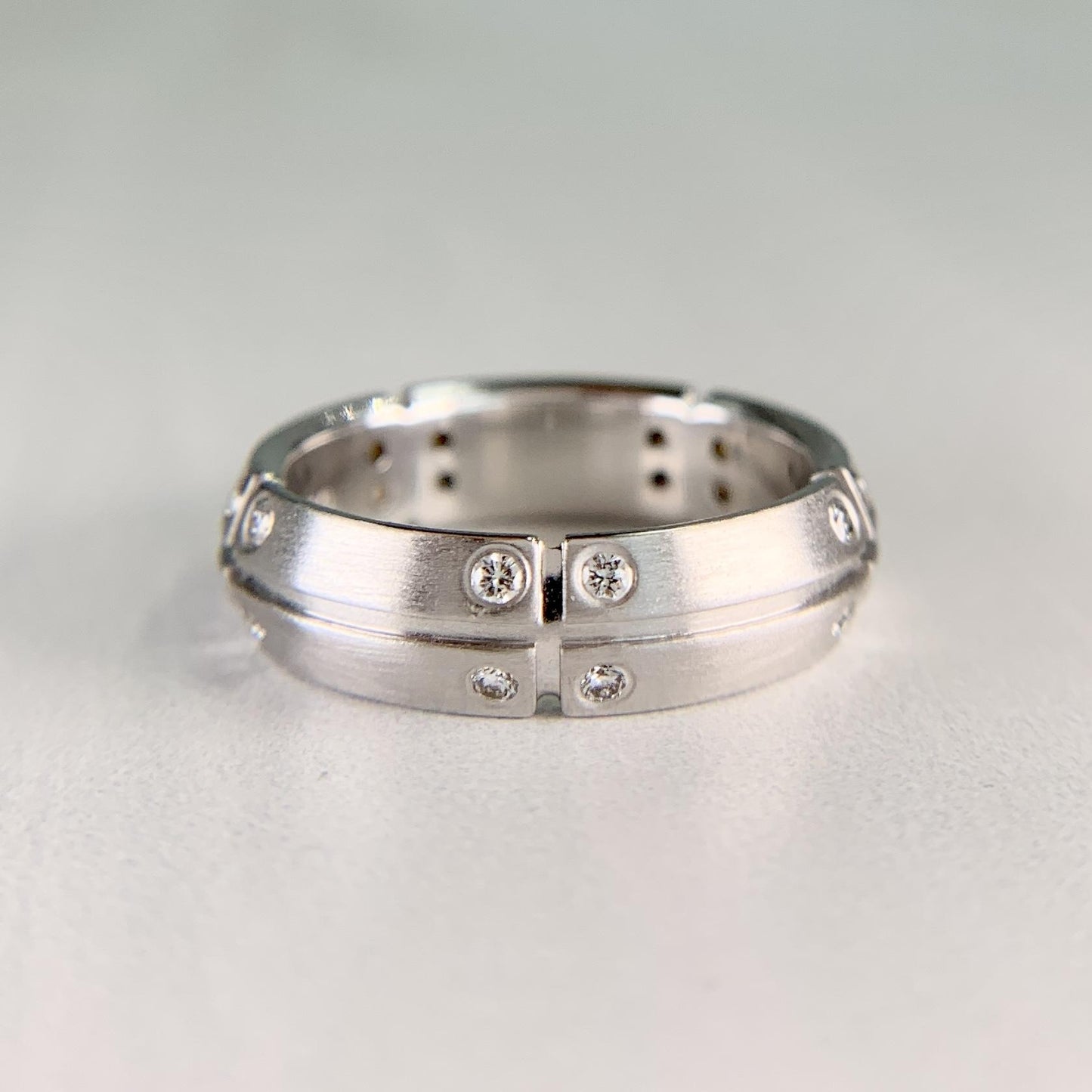 Tiffany & Co. Diamond Band Ring 18k White Gold