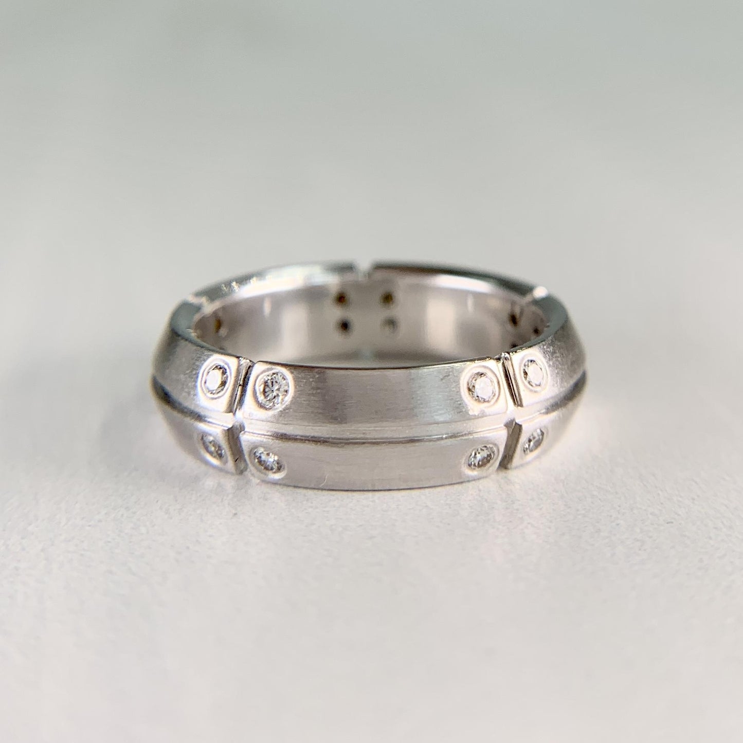 Tiffany & Co. Diamond Band Ring 18k White Gold