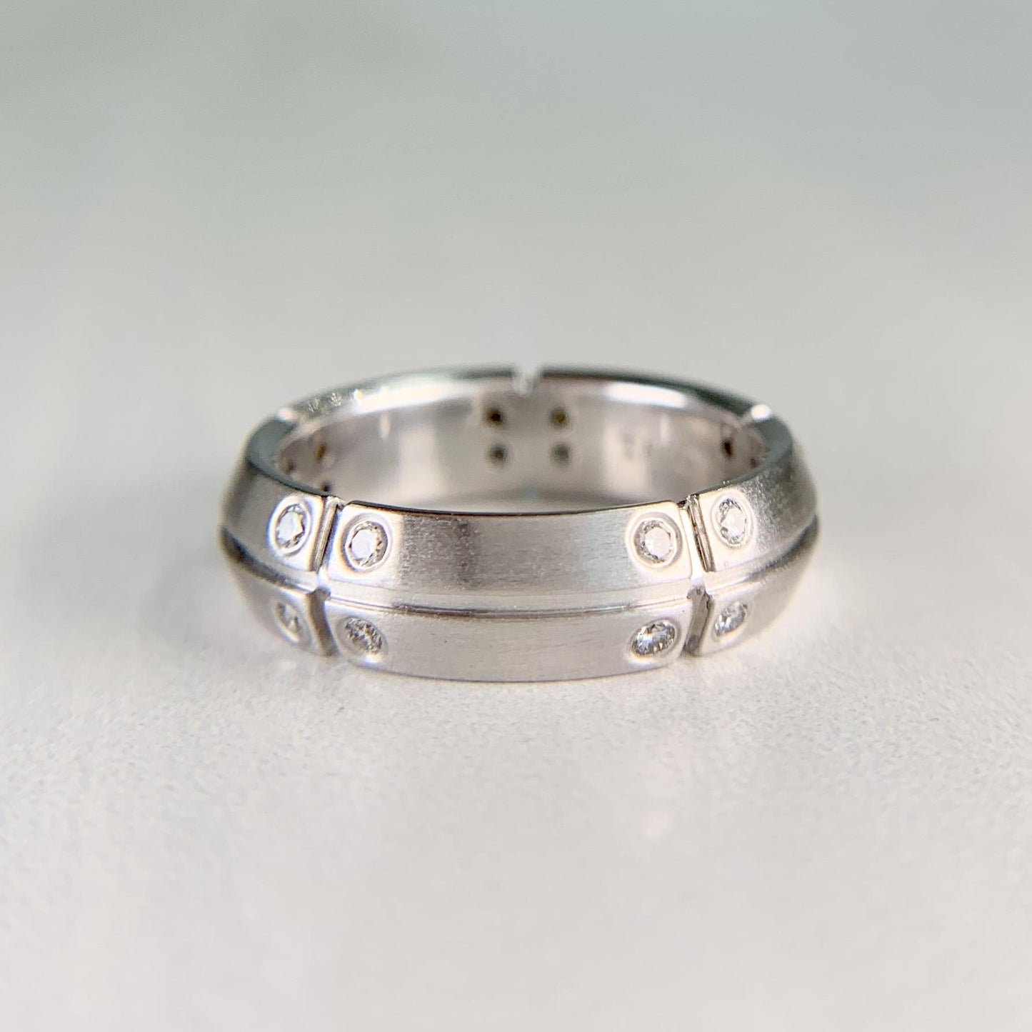 Tiffany & Co. Diamond Band Ring 18k White Gold