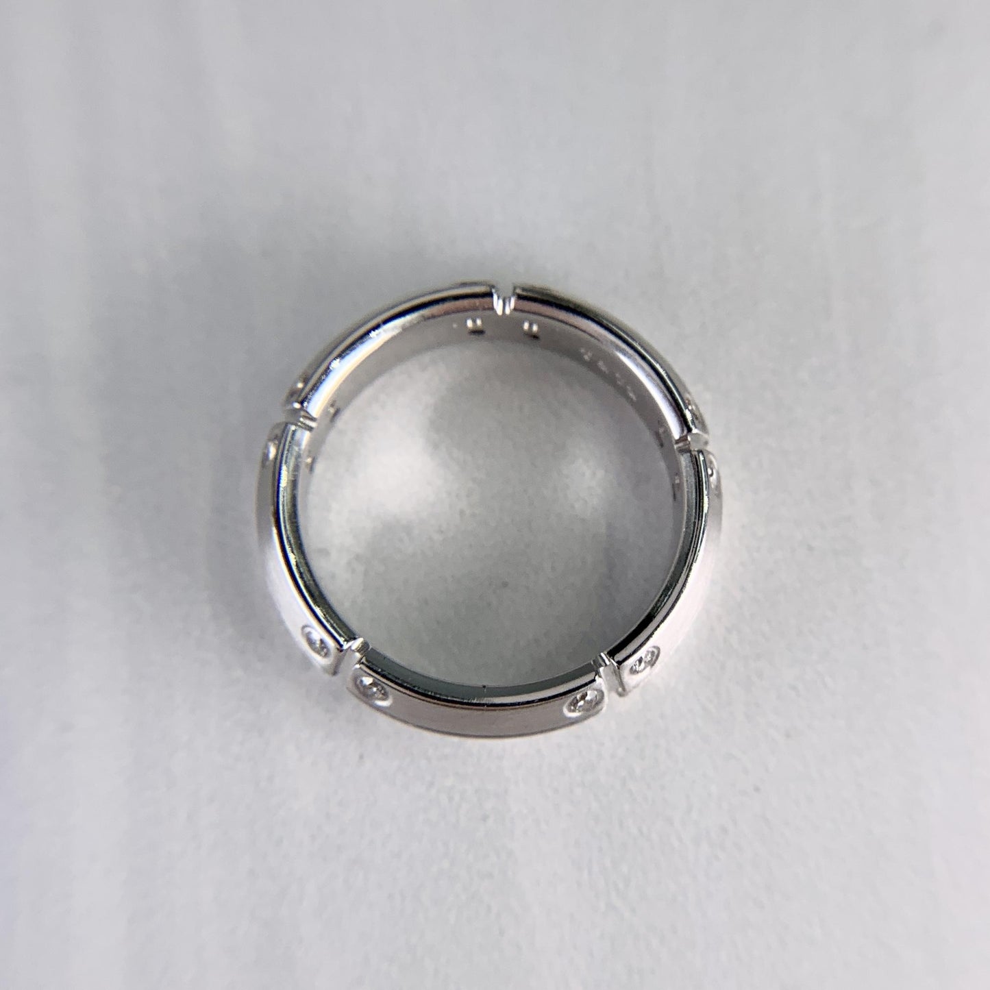 Tiffany & Co. Diamond Band Ring 18k White Gold