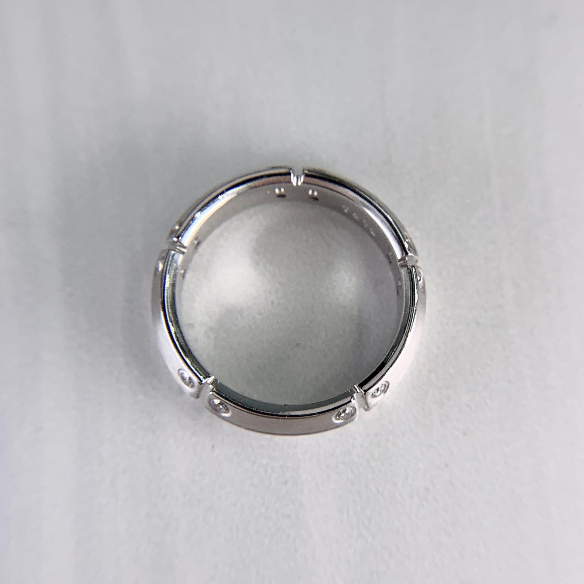 Tiffany & Co. Diamond Band Ring 18k White Gold