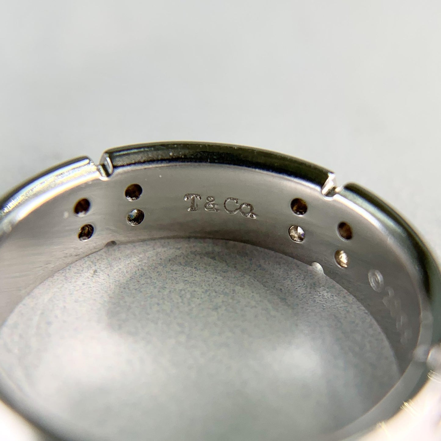 Tiffany & Co. Diamond Band Ring 18k White Gold