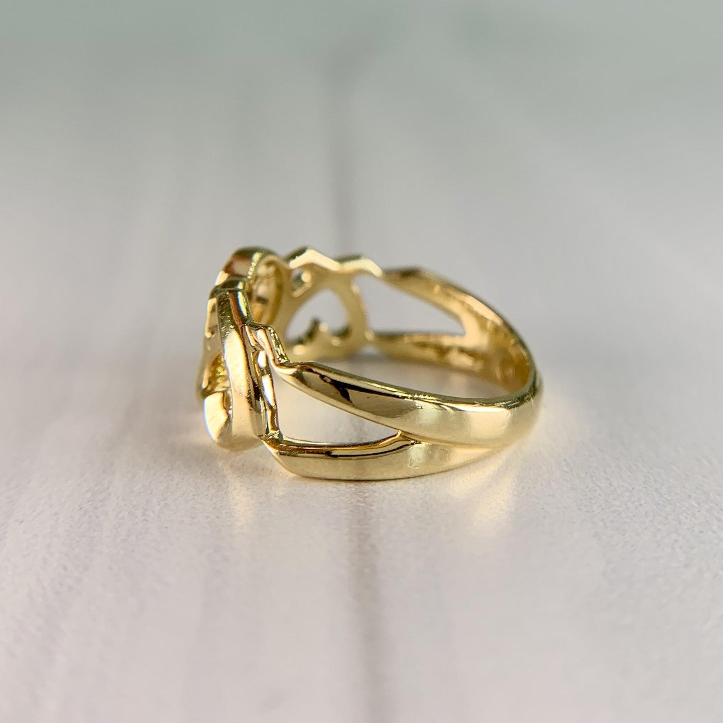 Tiffany & Co. Paloma Picasso Loving Hearts Diamond Ring 18k Yellow Gold