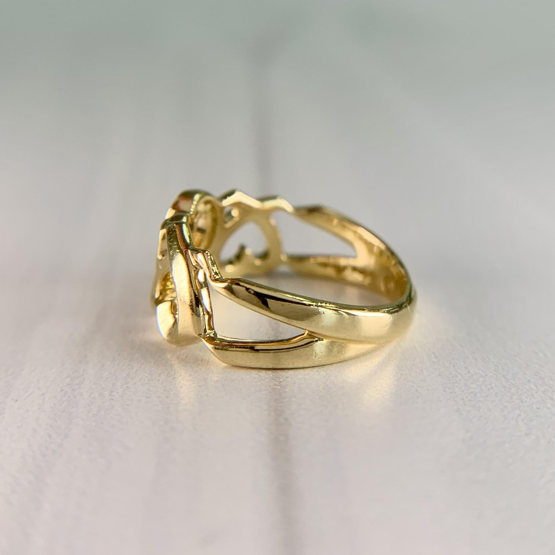 Tiffany & Co. Paloma Picasso Loving Hearts Diamond Ring 18k Yellow Gold