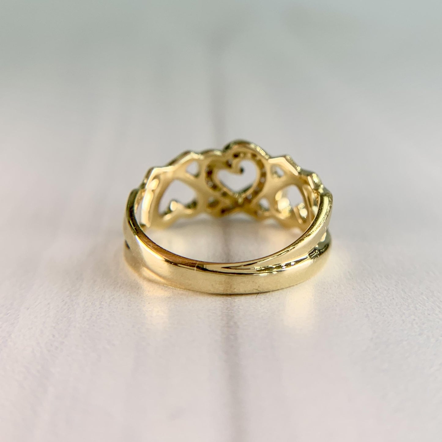 Tiffany & Co. Paloma Picasso Loving Hearts Diamond Ring 18k Yellow Gold