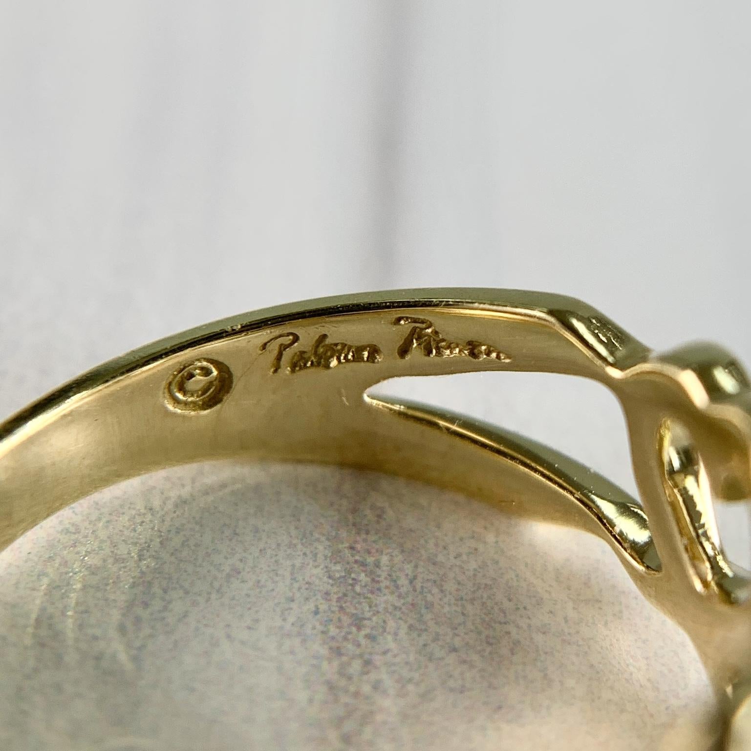 Tiffany & Co. Paloma Picasso Loving Hearts Diamond Ring 18k Yellow Gold