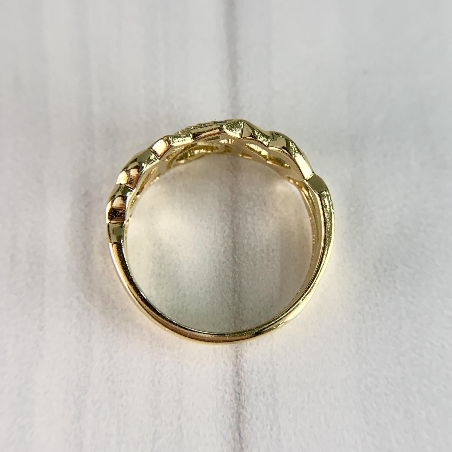 Tiffany & Co. Paloma Picasso Loving Hearts Diamond Ring 18k Yellow Gold