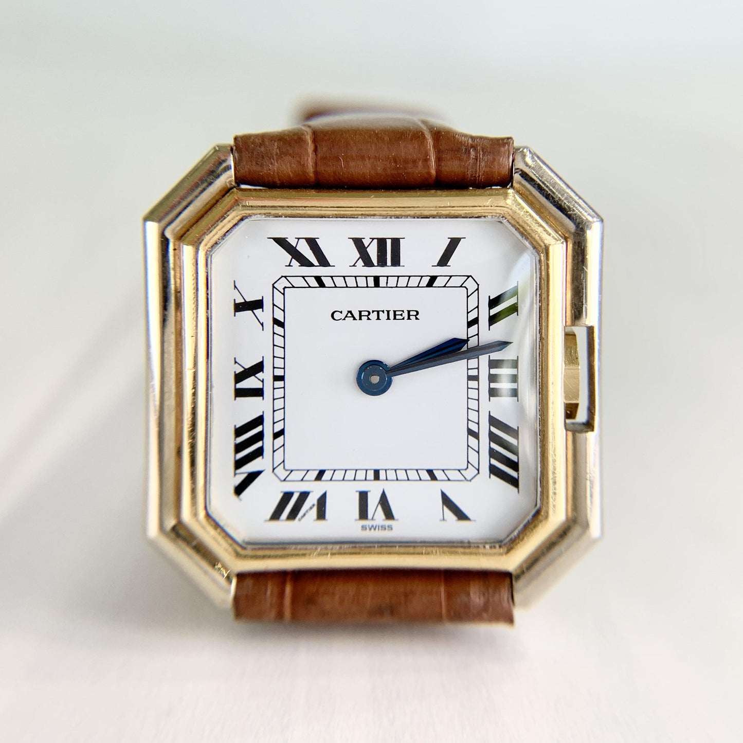 1970's Cartier Ceinture Mechanical Wind 18k Two Tone Gold Watch