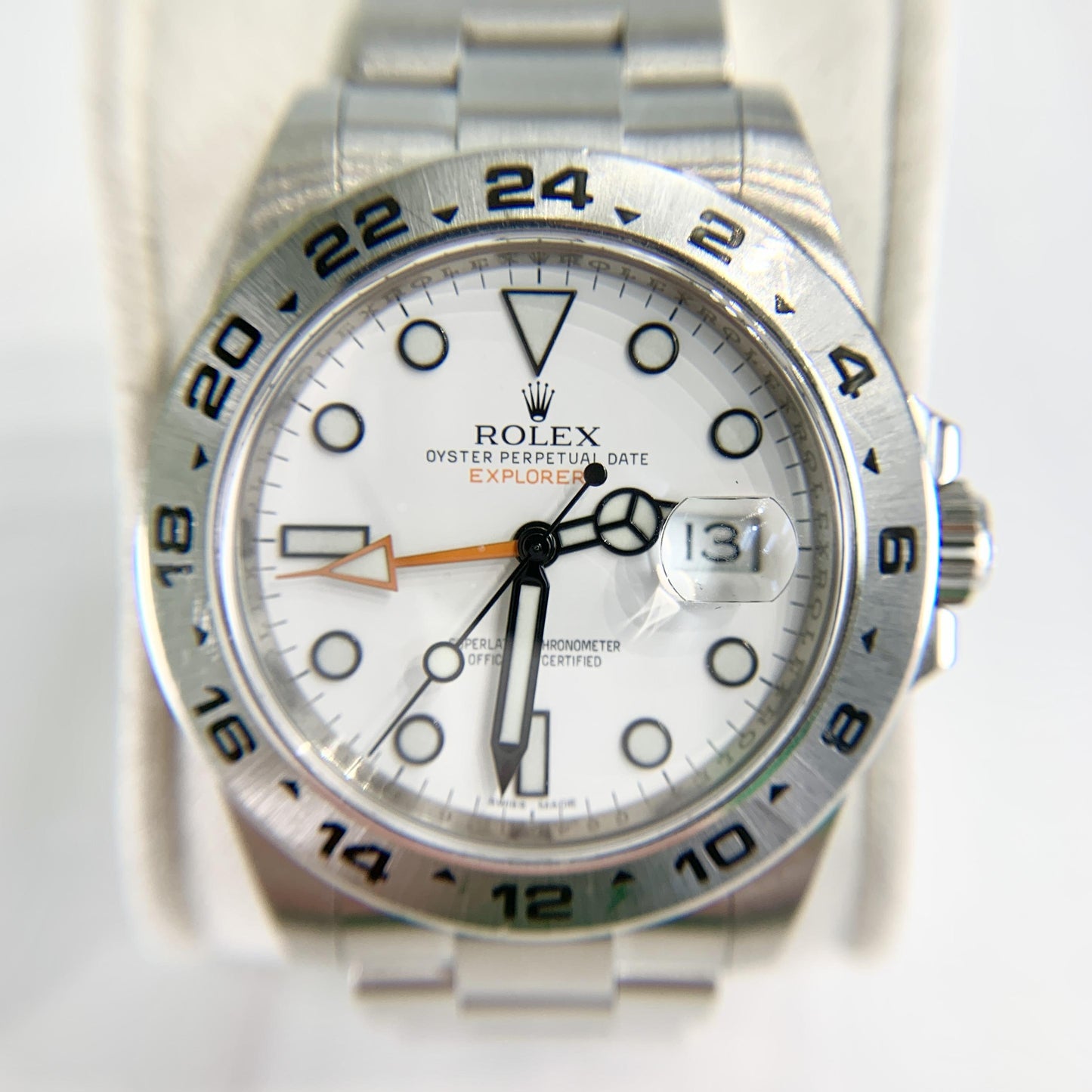 Rolex 216570 Explorer II Polar White Dial Steel 42mm Watch Box Full links