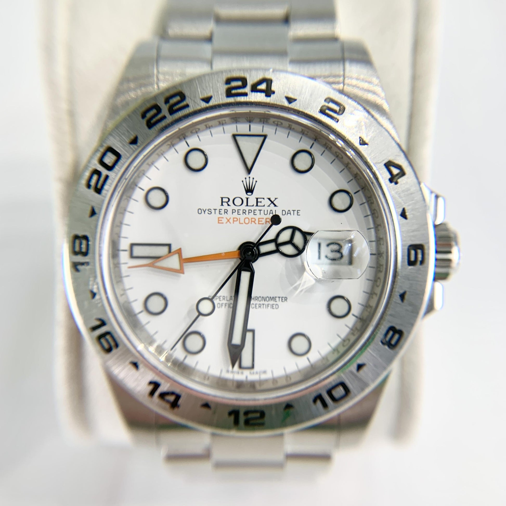 Rolex 216570 Explorer II Polar White Dial Steel 42mm Watch Box Full links