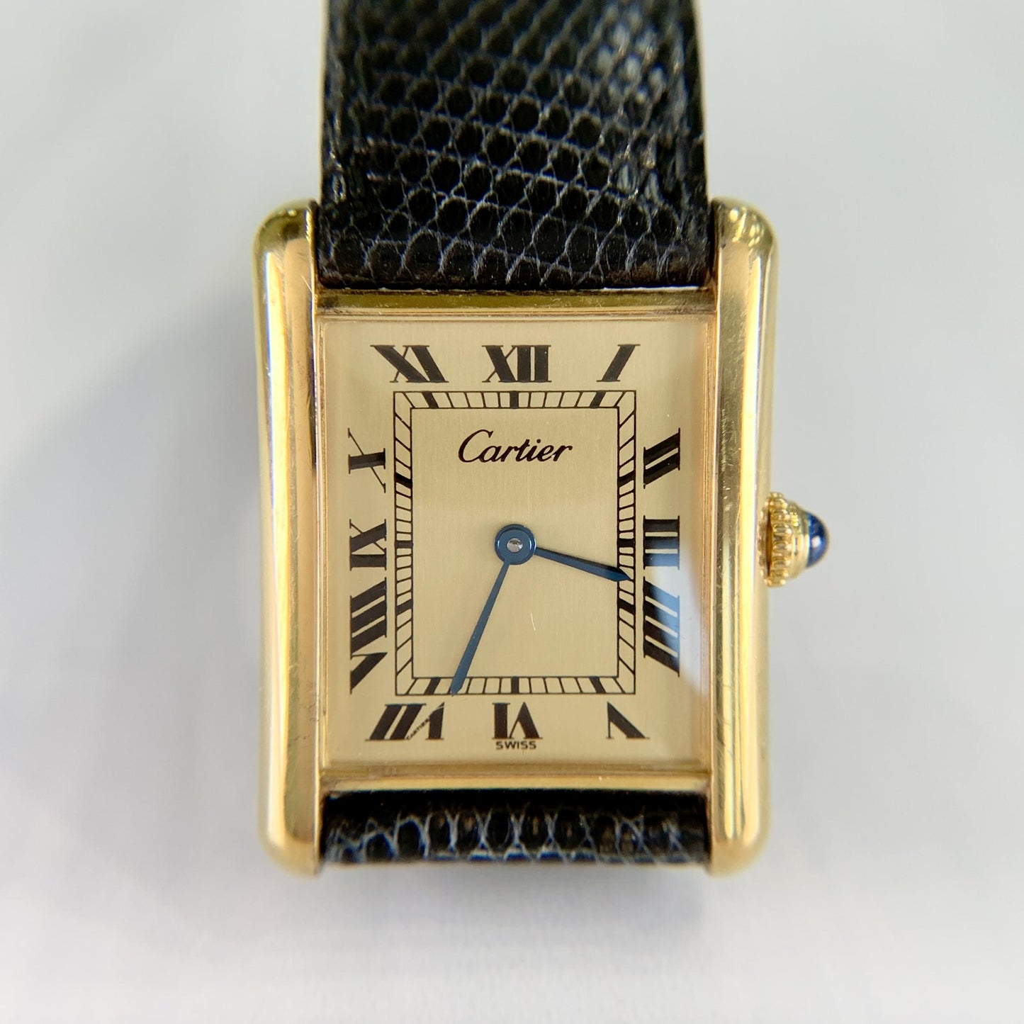 Vintage 1980's Cartier Large Tank Vermeil Watch