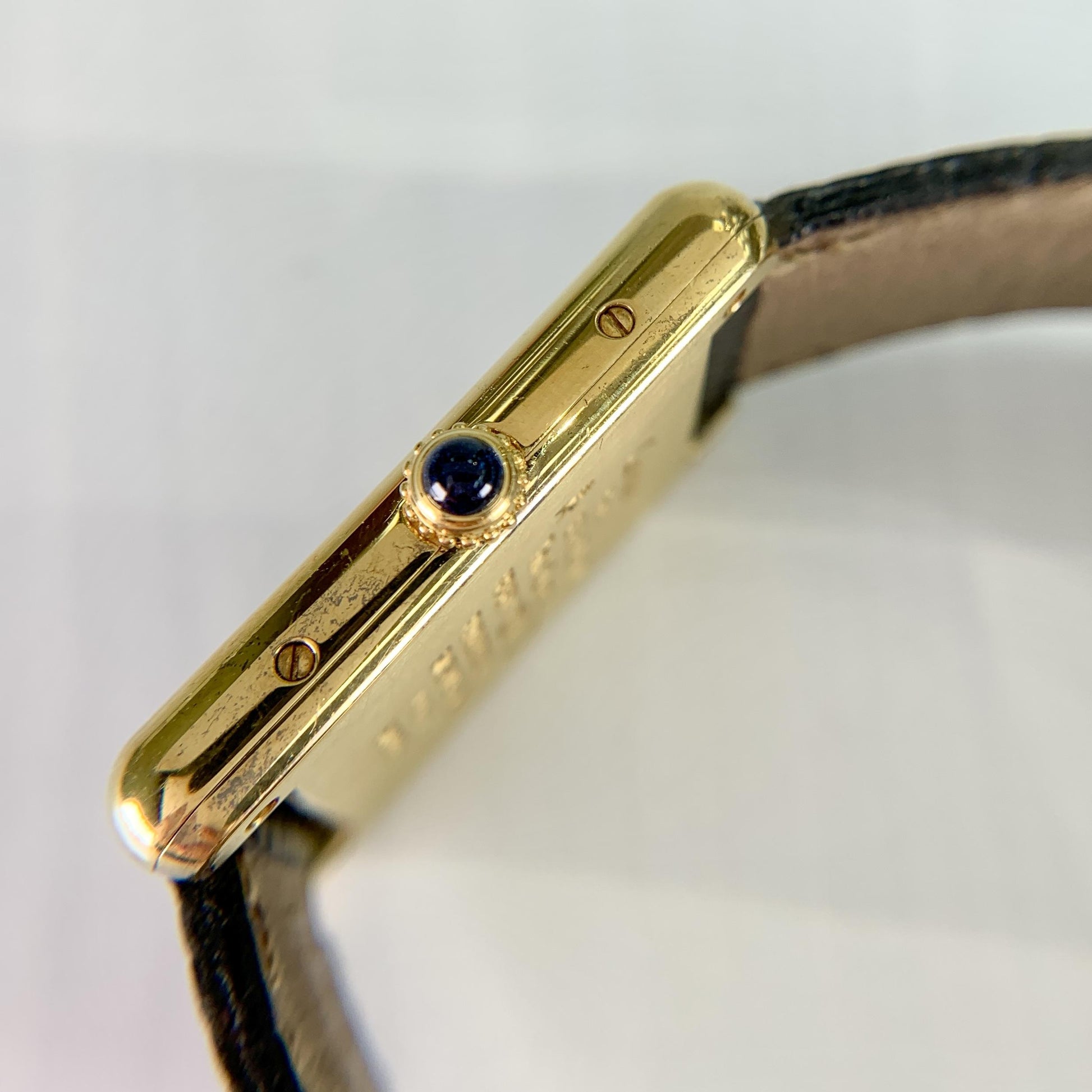 Vintage 1980's Cartier Large Tank Vermeil Watch