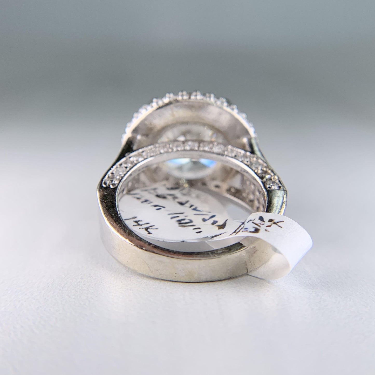 6.27 Carat Diamond Engagement Ring 14k White Gold